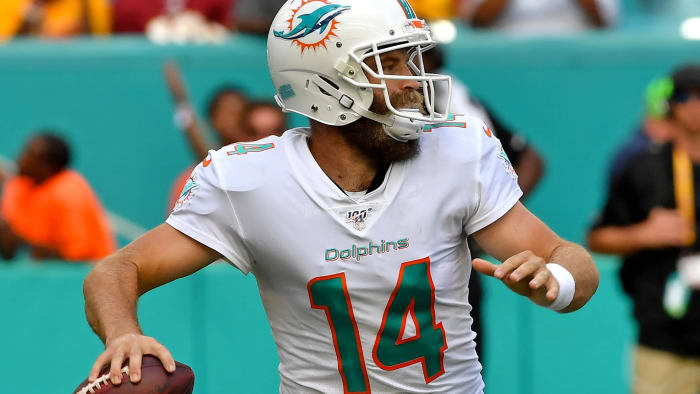 Ryan Fitzpatrick takes over for Josh Rosen as the Dolphins quarterback in their loss against the Redskins